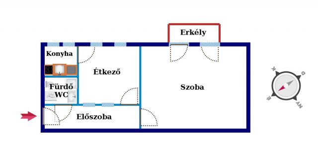 Eladó téglalakás, Sopronban 46.9 M Ft, 1 szobás