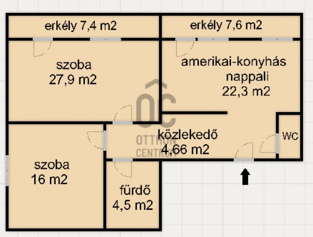 Eladó téglalakás, Zalaegerszegen 79.9 M Ft, 3 szobás
