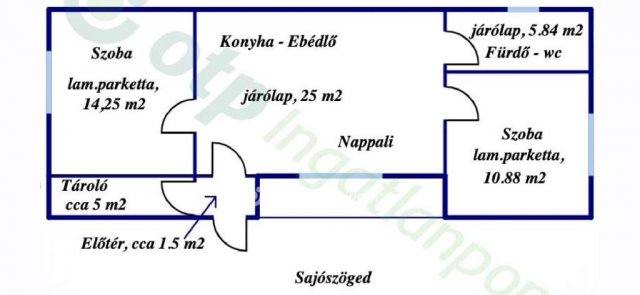 Eladó családi ház, Sajószögeden 28 M Ft, 2 szobás