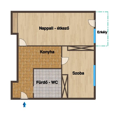 Eladó téglalakás, Tatabányán 34.8 M Ft, 1+1 szobás