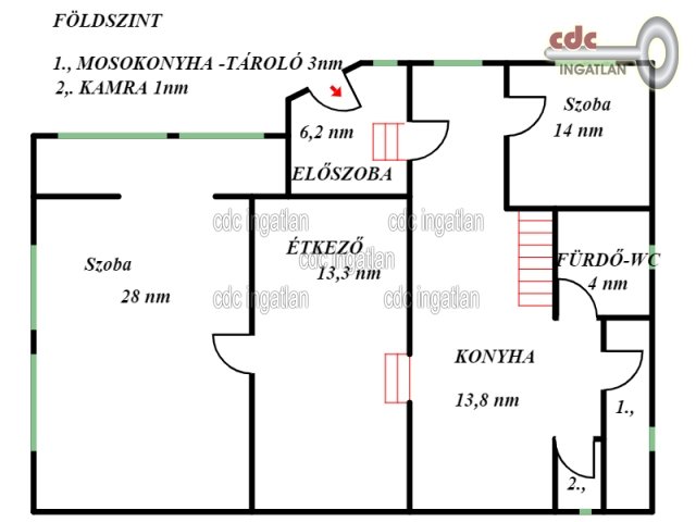 Eladó családi ház, Örkényen 36 M Ft, 3 szobás