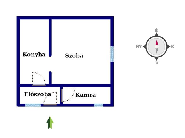 Eladó családi ház, Pápateszéren 4.5 M Ft, 1 szobás