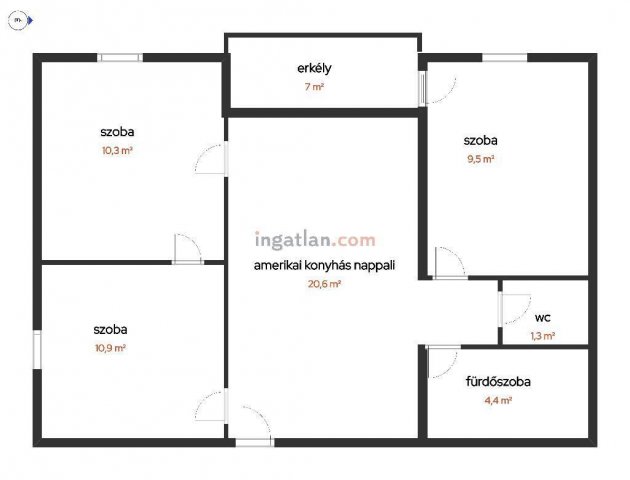 Eladó téglalakás, Szigetszentmiklóson 50.9 M Ft, 1+3 szobás