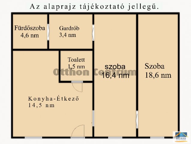 Eladó téglalakás, Budapesten, VI. kerületben 63.8 M Ft, 2 szobás