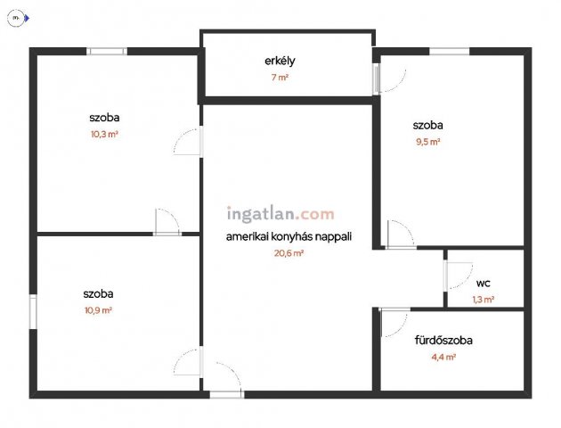 Eladó téglalakás, Szigetszentmiklóson 50.9 M Ft, 1+3 szobás