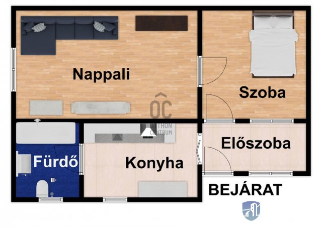 Eladó téglalakás, Budapesten, VII. kerületben 55 M Ft, 2 szobás