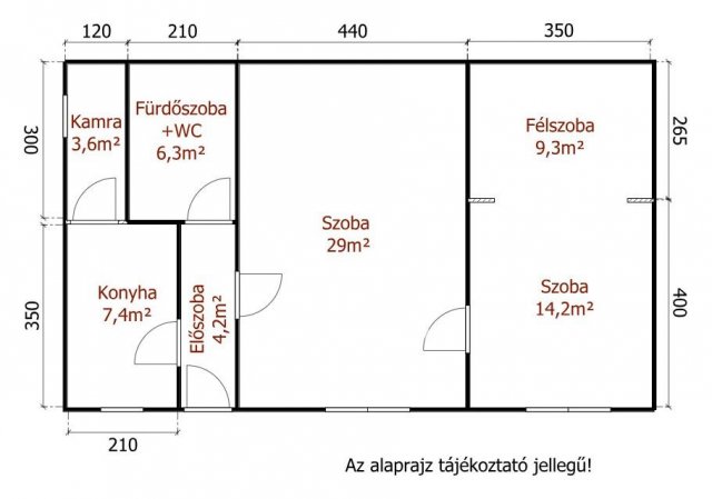 Eladó téglalakás, Kecskeméten 37.5 M Ft, 2+1 szobás