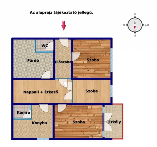 Eladó téglalakás, Debrecenben 55 M Ft, 4 szobás