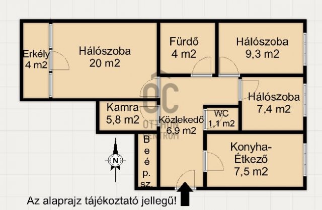 Eladó téglalakás, Letenyén 26.9 M Ft, 3 szobás