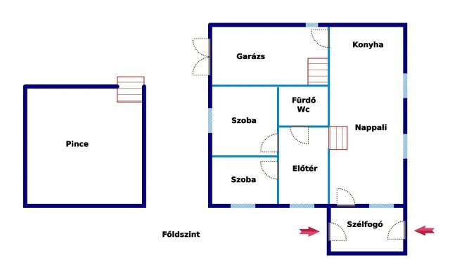 Eladó családi ház, Kulcson, Diós utcában 27.9 M Ft, 2+1 szobás