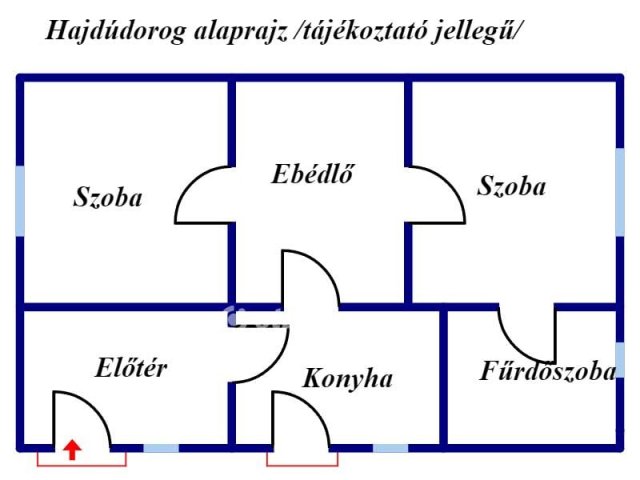 Eladó családi ház, Hajdúdorogon 12.5 M Ft, 2 szobás
