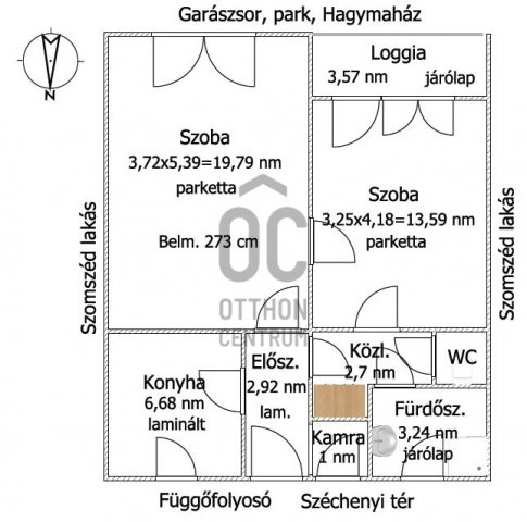 Eladó téglalakás, Makón 26.9 M Ft, 2 szobás