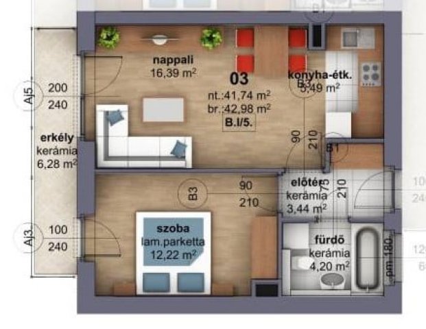 Eladó téglalakás, Szombathelyen 43.9 M Ft, 2 szobás