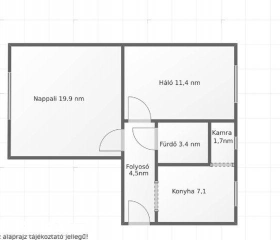 Eladó téglalakás, Salgótarjánban 18.9 M Ft, 2 szobás