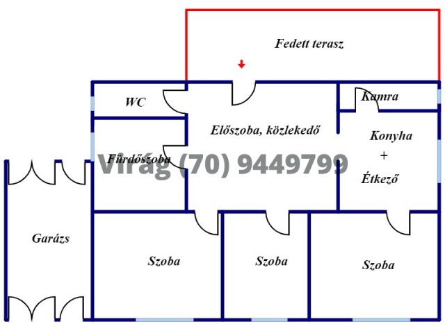 Eladó családi ház, Debrecenben 76 M Ft, 3 szobás