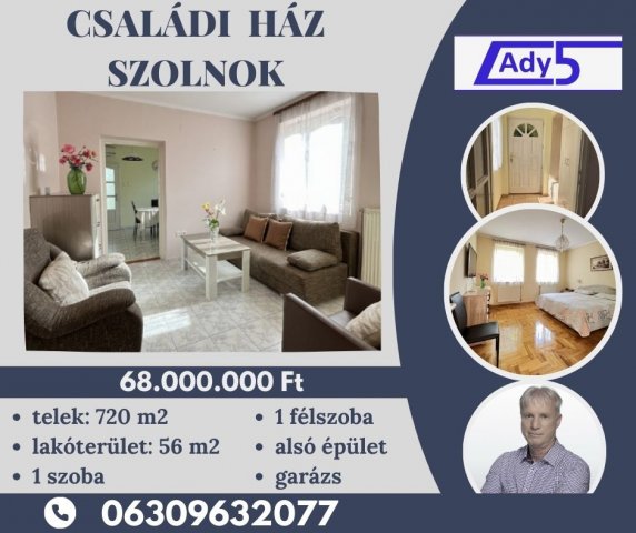 Eladó családi ház, Szolnokon 68 M Ft, 1+1 szobás