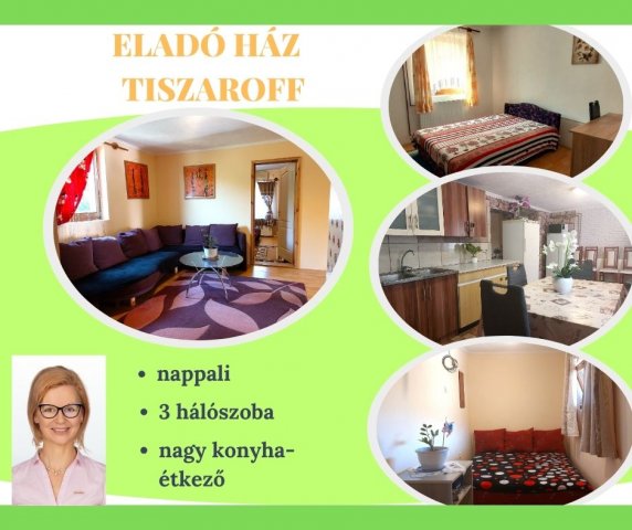 Eladó családi ház, Tiszaroffon 22 M Ft, 3+1 szobás