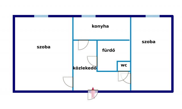 Kiadó téglalakás, albérlet, Pécsett 150 E Ft / hó, 2 szobás