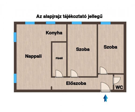 Eladó téglalakás, Csornán 46.8 M Ft, 3 szobás