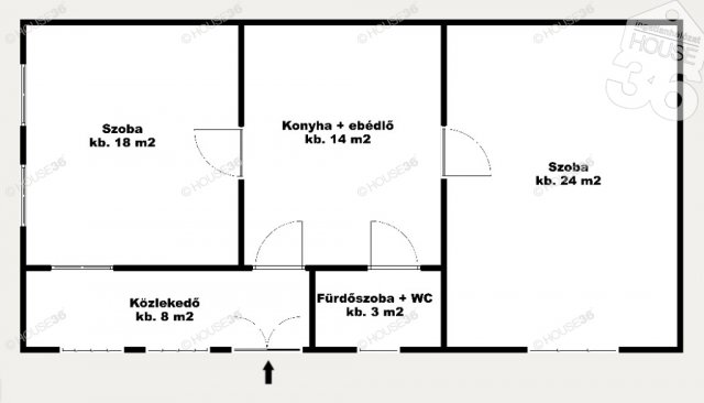 Eladó családi ház, Kiskőrösön 11.5 M Ft, 2 szobás