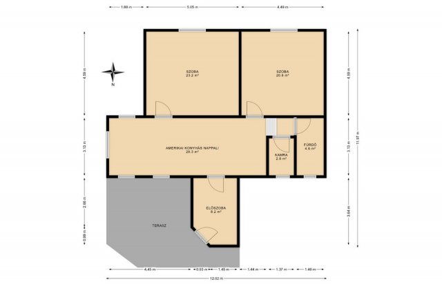 Eladó családi ház, Boconádon 15.9 M Ft, 2 szobás