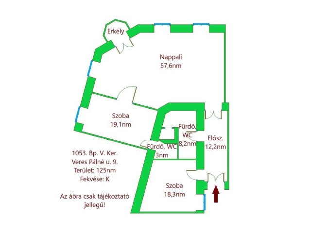 Kiadó téglalakás, albérlet, V. kerületben, Veres Pálné utcában
