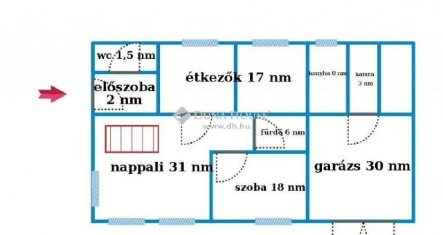 Eladó családi ház, Ercsiben 32 M Ft, 2 szobás