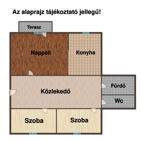Eladó téglalakás, Veszprémben 68.5 M Ft, 3 szobás