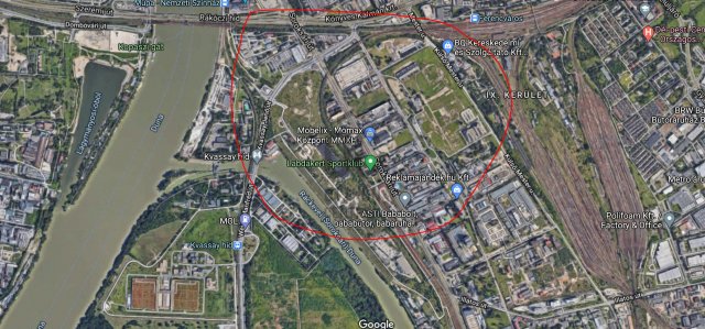 Eladó telek, Budapesten, IX. kerületben 1000 M Ft