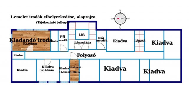 Kiadó iroda, Budapesten, III. kerületben, Bécsi úton