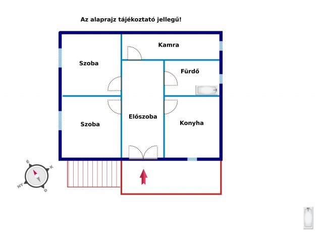 Eladó családi ház, Dömsödön 24.9 M Ft, 2 szobás