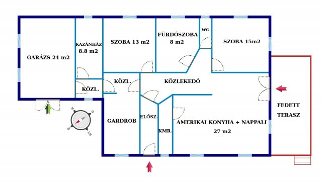 Eladó családi ház, Vasadon 124.9 M Ft, 8 szobás