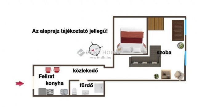 Eladó téglalakás, Budapesten, IX. kerületben 53.5 M Ft, 1 szobás