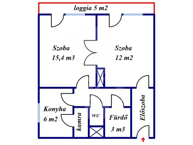 Eladó téglalakás, Pécsett 44 M Ft, 2 szobás