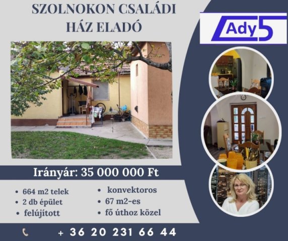 Eladó családi ház, Szolnokon 35 M Ft, 2 szobás