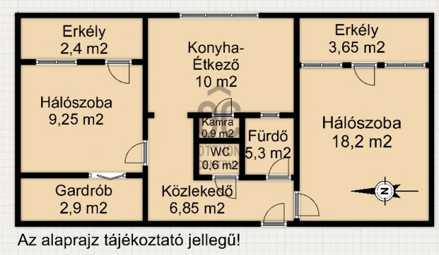 Eladó téglalakás, Nagykanizsán 24 M Ft, 2 szobás