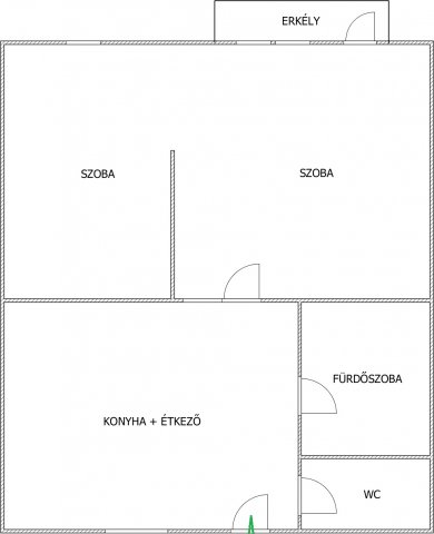 Eladó téglalakás, Kecskeméten 18.9 M Ft, 1+1 szobás