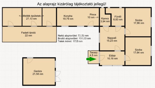 Eladó családi ház, Turán 31.99 M Ft, 2 szobás