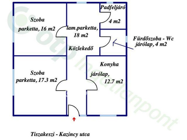 Eladó családi ház, Tiszakeszin 17 M Ft, 2 szobás