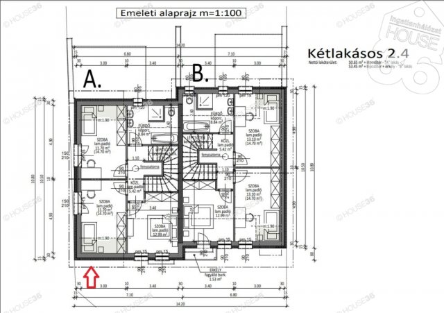 Eladó ikerház, Kecskeméten 103.9 M Ft, 4 szobás