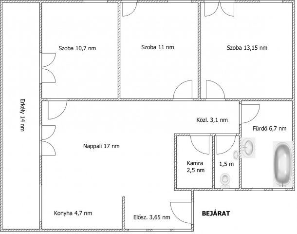 Eladó téglalakás, Pakson 79.9 M Ft, 4 szobás