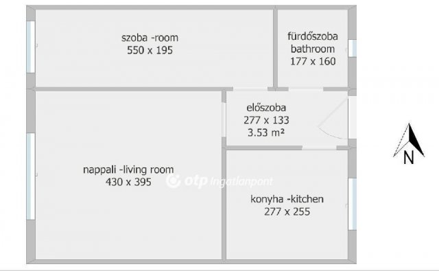 Eladó téglalakás, Salgótarjánban 3.5 M Ft, 1+1 szobás