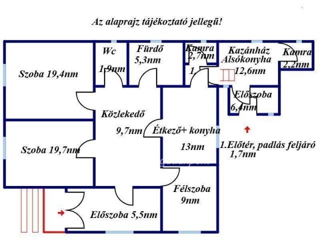 Eladó családi ház, Kisújszálláson 20 M Ft, 2+1 szobás