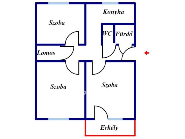 Eladó panellakás, Kazincbarcikán 24.4 M Ft, 3 szobás