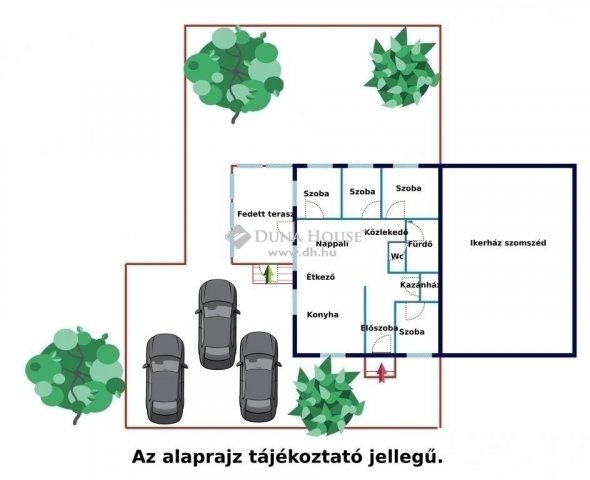 Eladó ikerház, Alsónémediben 89.5 M Ft, 5 szobás