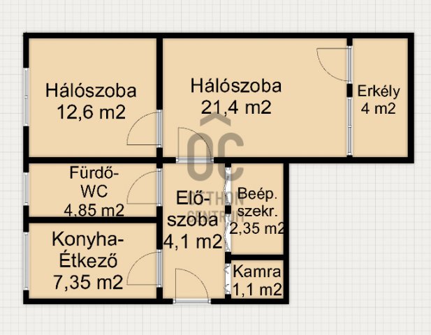 Eladó téglalakás, Letenyén 14.5 M Ft, 2 szobás