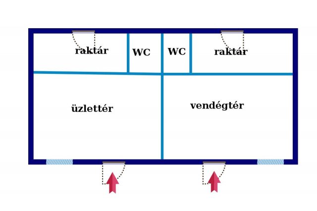 Eladó üzlethelyiség, Komlón, Bem József utcában 26.4 M Ft