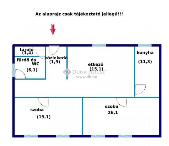 Eladó téglalakás, Jászapátiban 19.9 M Ft, 2 szobás