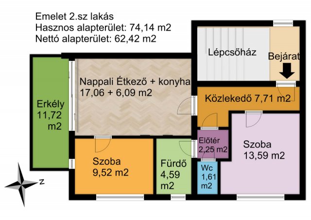 Eladó téglalakás, Pécsett 87.5 M Ft, 3 szobás