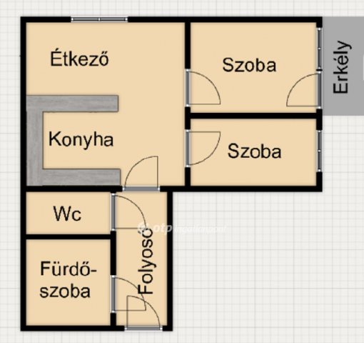 Eladó panellakás, Debrecenben 46 M Ft, 2 szobás